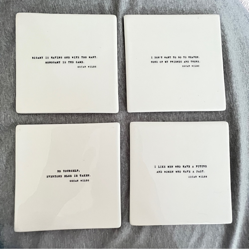 Restoration Hardware Oscar Wilde Coasters